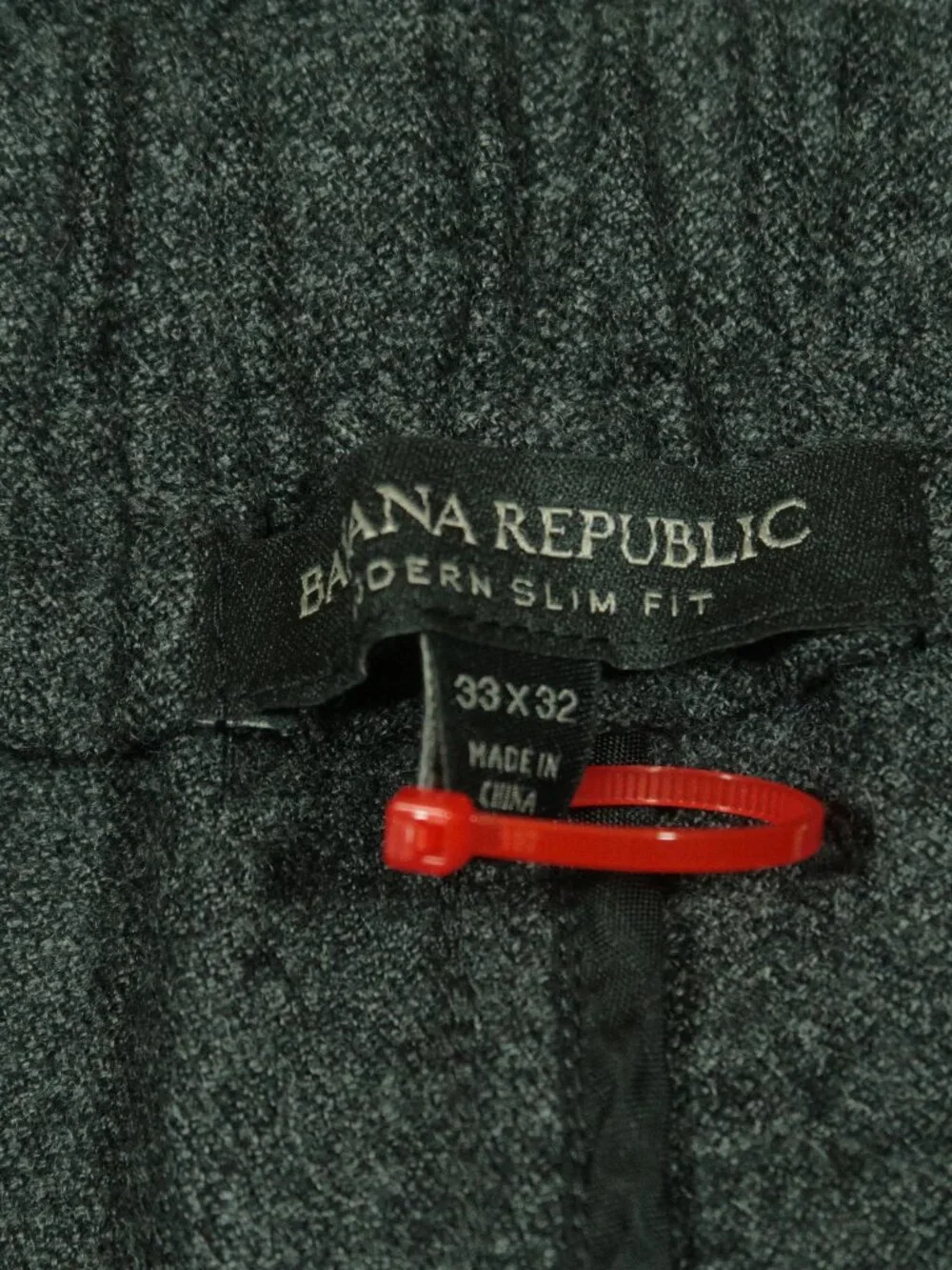 Banana Republic Wool Suit Trouser Joggers Mens 33 Gray Modern Fit Corpcore New